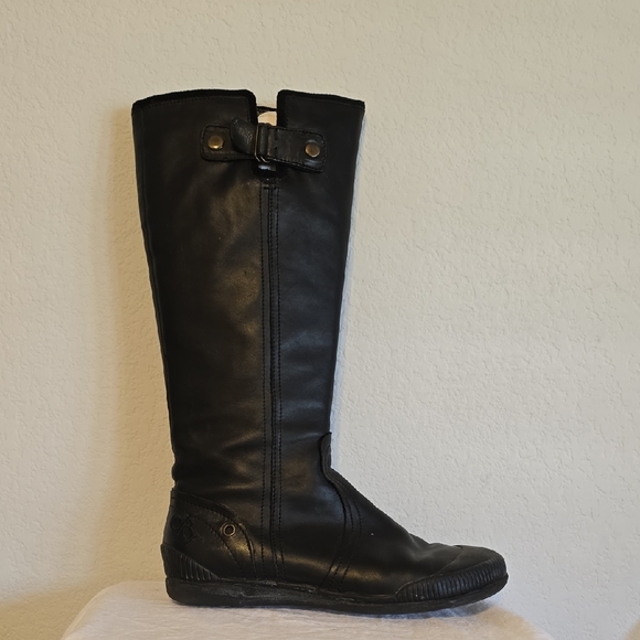 OTBT "Bayberry" Black Leather Winter Boots. Size 7.5M - Picture 13 of 16